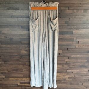 Free People long loose pants color light grey